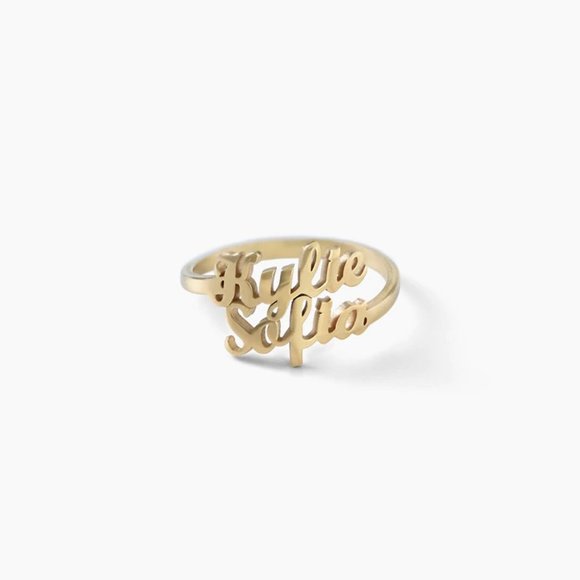 Customizable 2 Name Couple Rings, Rings R001 - Picture 11 of 12